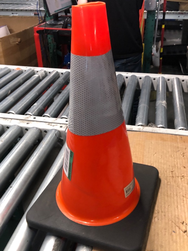 Photo 2 of 
18 in. Orange Reflective PVC Injection Molded Safety Cone with Durable Base