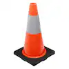 Photo 1 of 
18 in. Orange Reflective PVC Injection Molded Safety Cone with Durable Base