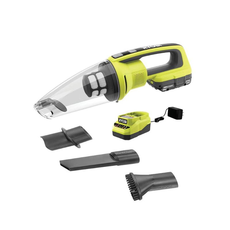 Photo 1 of ***HEAVILY USED AND DIRTY - ACCESSORIES MISSING - NO BATTERY - UNABLE TO TEST - SEE PICTURES***
RYOBI ONE+ 18V Cordless Performance Hand Vacuum Kit with 2.0 Ah Battery and Charger