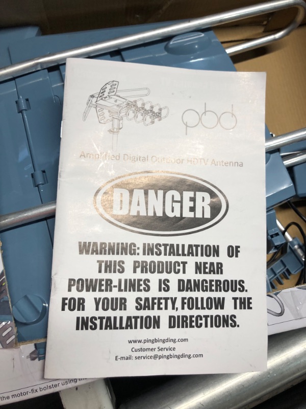 Photo 4 of ***USED - MISSING NUMEROUS PARTS - SEE PICTURES - UNABLE TO VERIFY FUNTIONALITY***
PBD WA-2608 Digital Amplified Outdoor HD TV Antenna with Mounting Pole and 40 ft RG6 Coax Cable 150 Miles Range Wireless Remote Rotation Support 2TVs