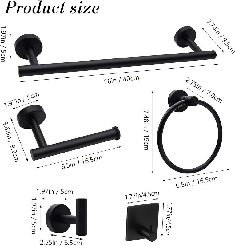 Photo 3 of (READ FULL POST) 14-Pieces Matte Black Bathroom Accessories Set