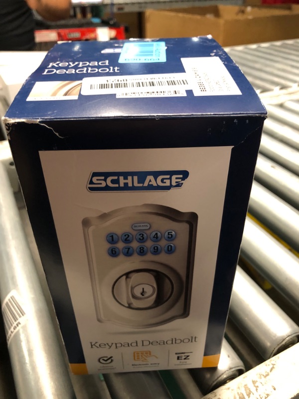 Photo 3 of ***STOCK PHOTO REFERENCE ONLY*** Schlage Satin Nickel Steel Electronic Deadbolt
