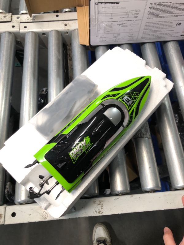 Photo 2 of ***MISSING SECOND BATTERY***
DEERC RC Boat with LED Light, 30+ Mins, Self Righting Remote Control Boat for Pools & Lakes, 20+ MPH, 2.4GHz Racing Boats, 2 Battery, Pool Toys for Kids, Radio Controlled Watercraft