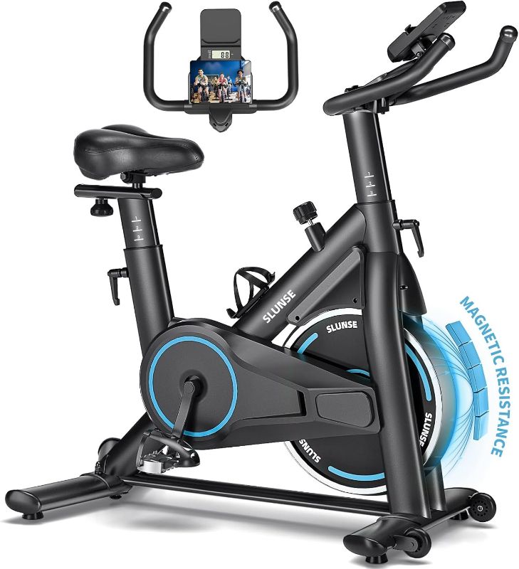 Photo 1 of ***FACTORY SEALED***Exercise Bike, Adjustable Magnetic Resistance Brake Stationary Bikes for Home, Quiet Indoor Cycling Bike with Upgraded Seat Cushion, Digital Monitor & Phone Mount, 350lbs Weight Capacity
