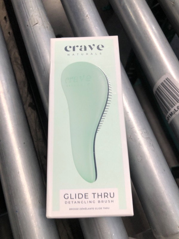 Photo 2 of ***FACTORY SEALED***Crave Naturals Glide Thru Detangling Brush for Adults & Kids Hair - Detangler Hairbrush for Natural, Curly, Straight, Wet or Dry Hair (TURQUOISE)