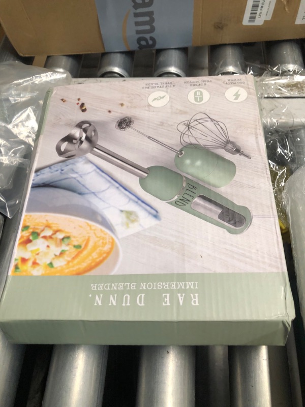 Photo 2 of (just accessories)
Rae Dunn Immersion Hand Blender- Handheld Immersion Blender with Egg Whisk and Milk Frother Attachments, 2 Speed Blender, 500 Watts, Stainless Steel Blade (Sage)