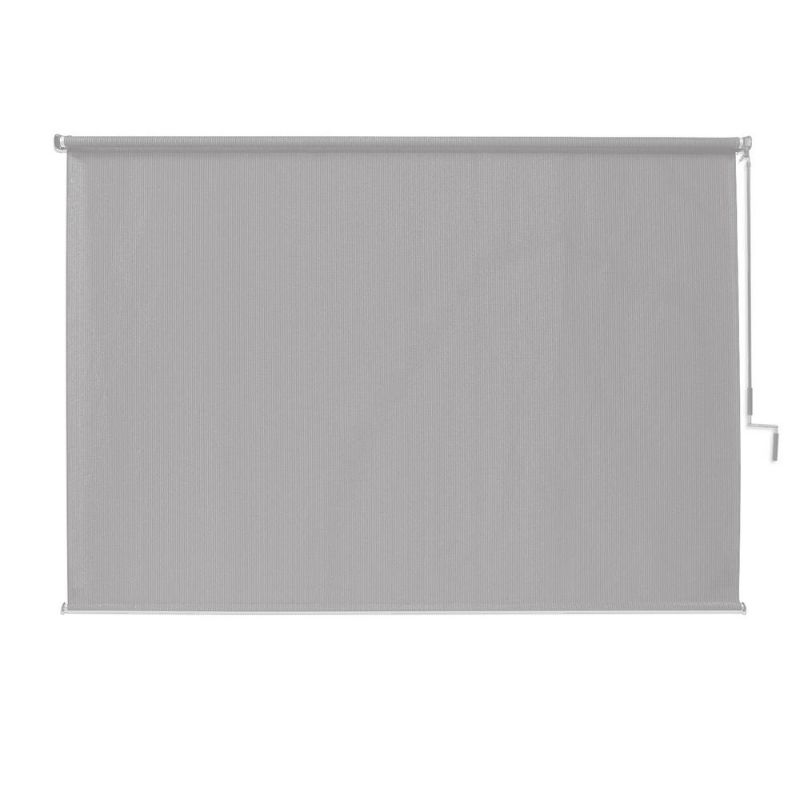 Photo 1 of ***USED - MISSING HARDWARE - UNABLE TO VERIFY FUNCTIONALITY***
COOLARO Stone Cordless UV Blocking Fade Resistant Fabric Exterior Roller Shade 120 in. W x 96 in. L