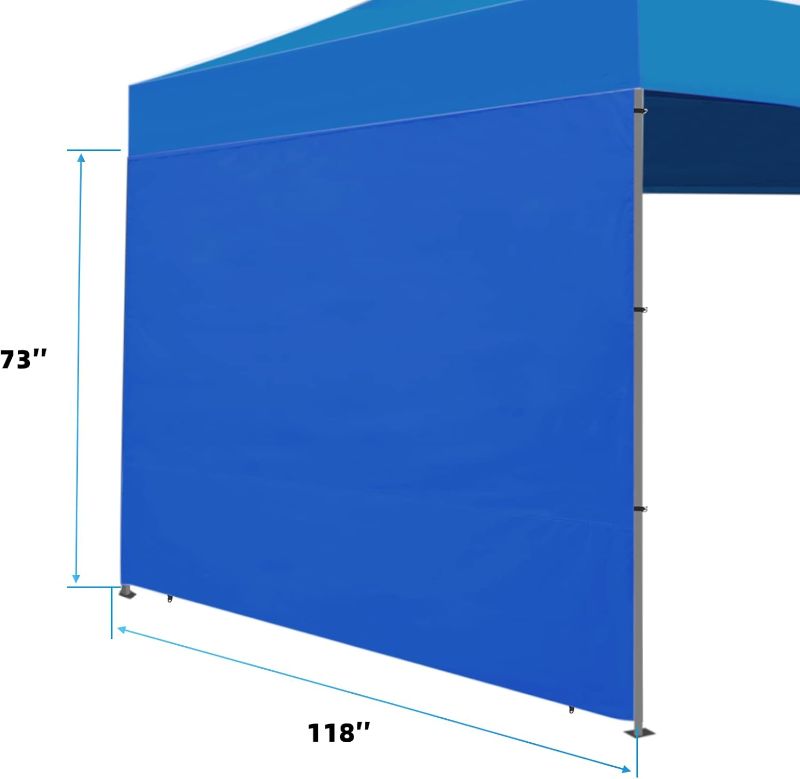 Photo 3 of (READ FULL POST) Joramoy Canopy Tent Sidewalls for 10×10 Pop Up Canopy, 3 Pack Instant Canopy Sunwall, Waterproof and UV Protection Canopy Shade Wall, Straight Leg Canopy Sidewalls 3 PCS Only(Blue)