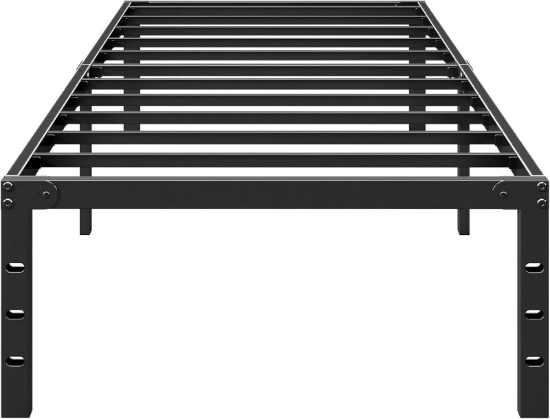 Photo 1 of **PARTS ONLY NON REFUNDABLE** READ NOTES**
Black Twin Size Metal Platform Bed Frame with Stable Metal Support and Underbed Storage,14" Height Mattress Foundation,No Box Spring Needed...