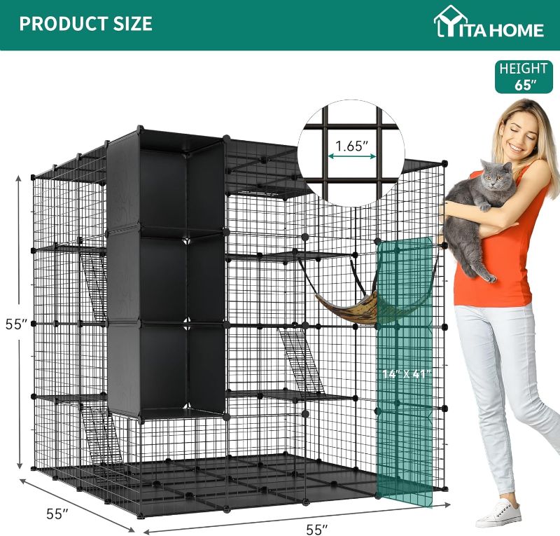 Photo 3 of (READ FULL POST) YITAHOME Cat Cage Indoor Large with Storage Cube DIY Outdoor Catio Cat 