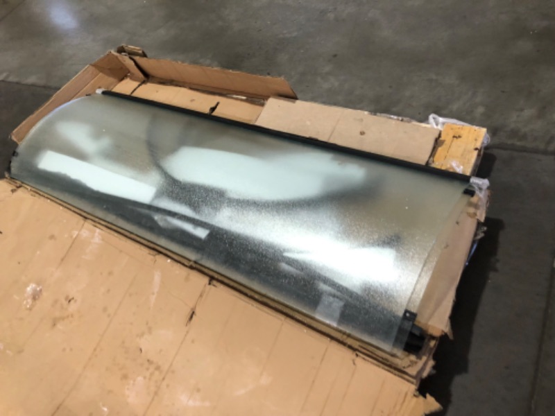 Photo 1 of ***TRUCK/TRAILER PICKUP ONLY - USED - MISSING PARTS - SEE COMMENTS***
OVE Decors Breeze 34 in. Corner Shower Sliding Door, With Included Base, Frosted Glass and Black Finish