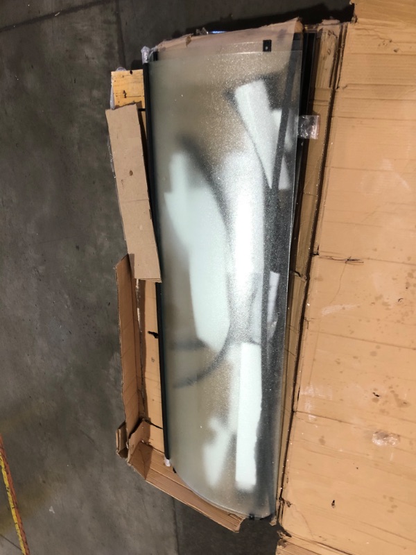 Photo 1 of ***TRUCK/TRAILER PICKUP ONLY - USED - MISSING PARTS - SEE COMMENTS***
OVE Decors Breeze 34 in. Corner Shower Sliding Door, With Included Base, Frosted Glass and Black Finish