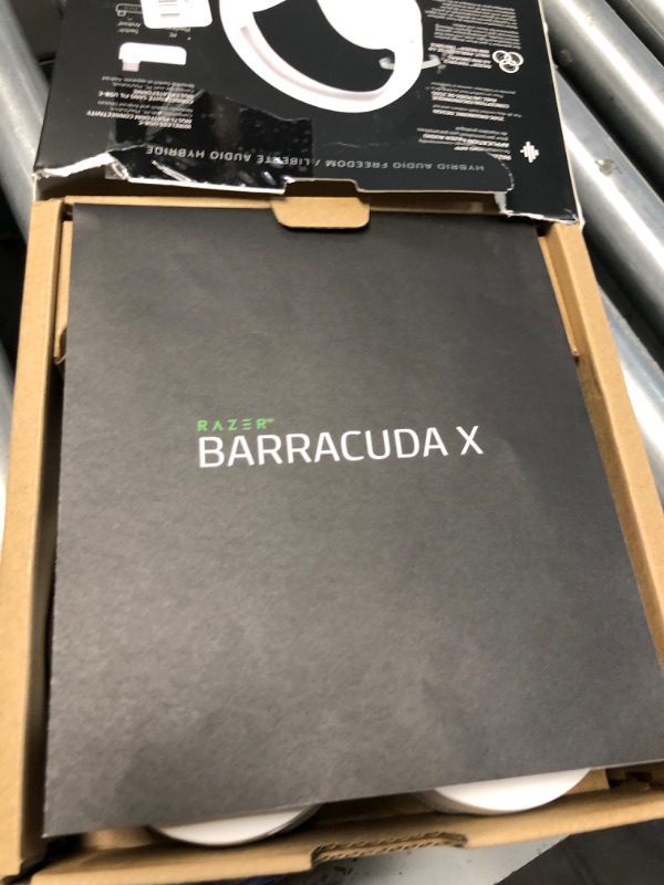 Photo 3 of **HEAVILY USED STAINED** Razer Barracuda X Wireless Gaming & Mobile Headset (PC, PlayStation, Switch, Android, iOS): 2.4GHz Wireless + Bluetooth - Lightweight - 40mm Drivers - Detachable Mic - 50 Hr Battery - Mercury White