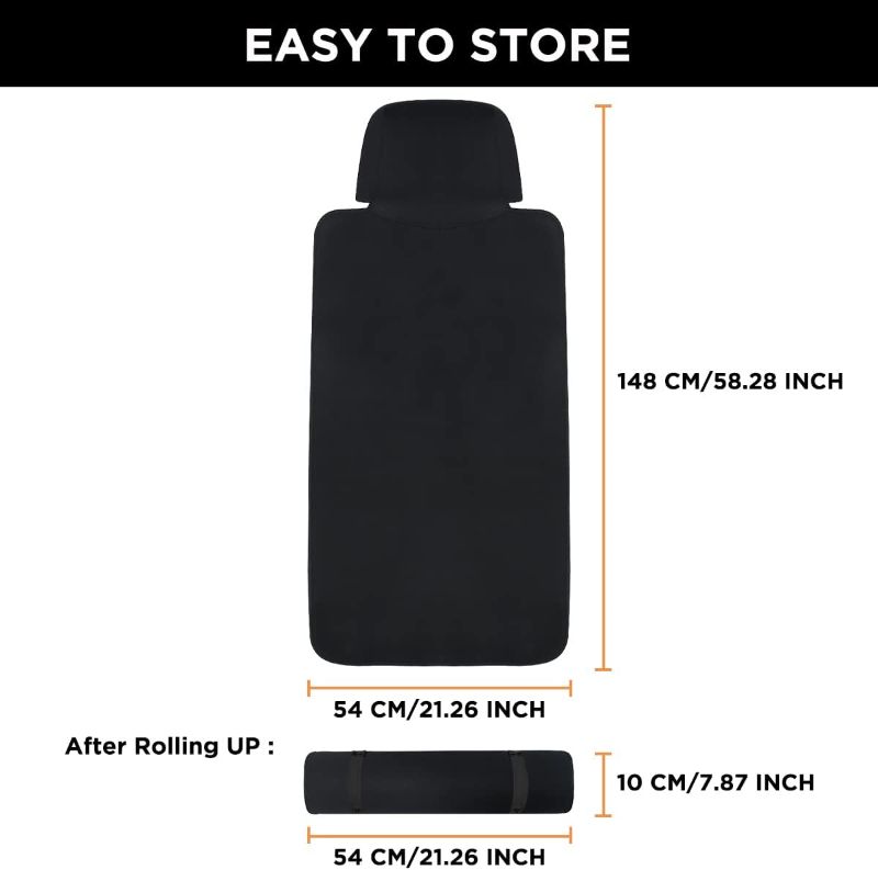 Photo 3 of (READ FULL POST) DREAMANIA Waterproof Seat Cover, 2pcs Upgraded Sweat Carseat Protector, Perfect for Universal Anti-Slip Car Truck SUV Seat, Ideal for Surfing Yoga Gym Workout, Black