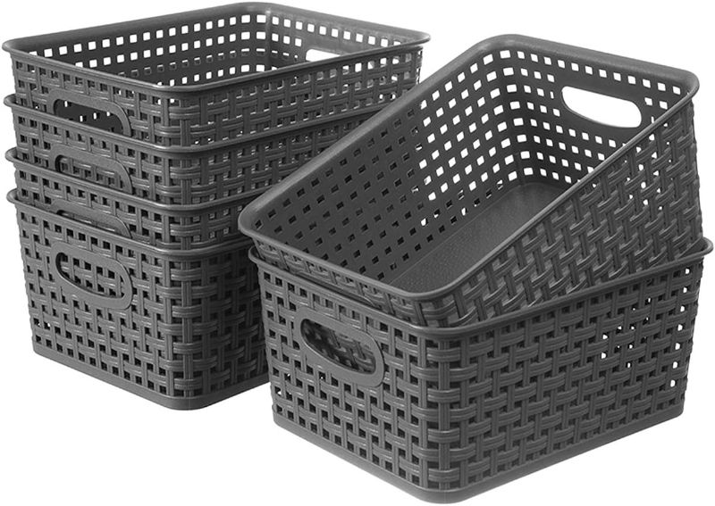 Photo 1 of 
Weave Plastic Storage Basket 12 pck