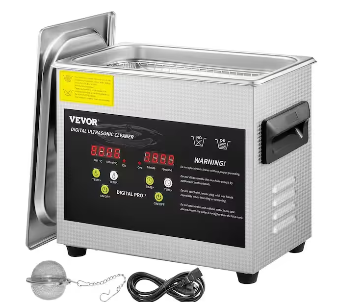 Photo 1 of 
VEVOR
Ultrasonic Cleaner 3L with Heater Timer Professional 200W Digital Ultrasonic Cleaning Parts for Jewelry Upgraded