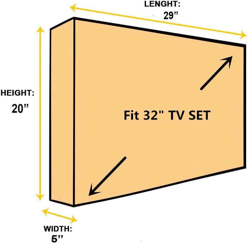 Photo 3 of (READ FULL POST) Outdoor 32" TV Set Cover,Scratch Resistant Liner Protect LED Screen Best-Compatible with Standard Mounts and Stands (American Flag)
