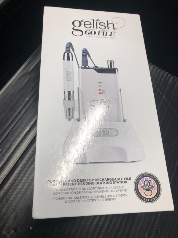 Photo 2 of **PARTS ONLY NON REFUNDABLE**READ NOTES**
Nail Supply Inc's Gelish Go File Bundle - Professional Portable Rechargeable Hybrid Electric Nail File Machine + Included Coarse Smooth Round Top Bit