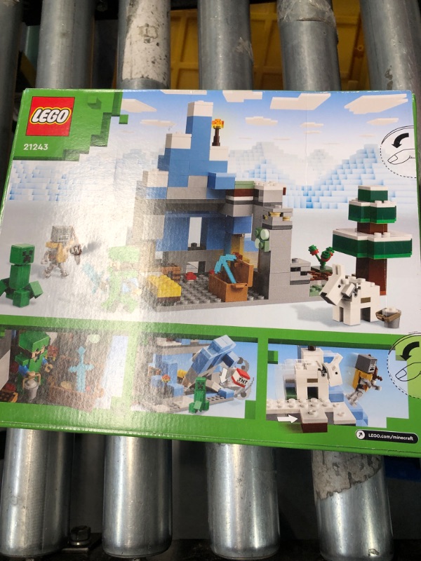 Photo 3 of ***FACTORY SEALED***LEGO Minecraft The Frozen Peaks 21243, Cave Mountain Set with Steve, Creeper, Goat Figures & Accessories, ICY Biome Toy for Kids Age 8 Plus Years Old