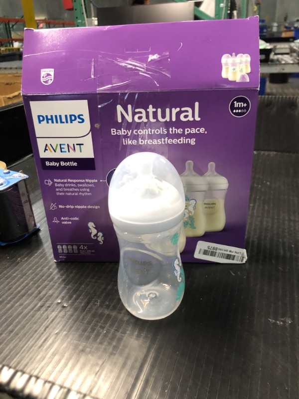 Photo 3 of (MISSING 1 BOTTLE) Philips Avent Natural Baby Bottle with Natural Response Nipple