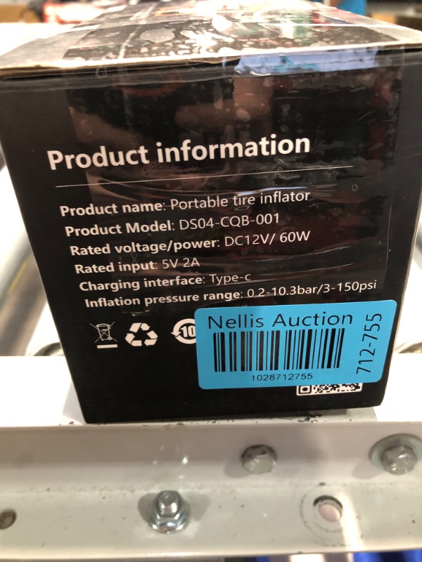 Photo 4 of ***ITEM TESTED FOR POWER, UNABLE TO TEST FURTHER***Tire Inflator Portable Air Compressor - 18000mAh and 150PSI Cordless Air Pump for Car Tires with Pressure Gauge and LED Light