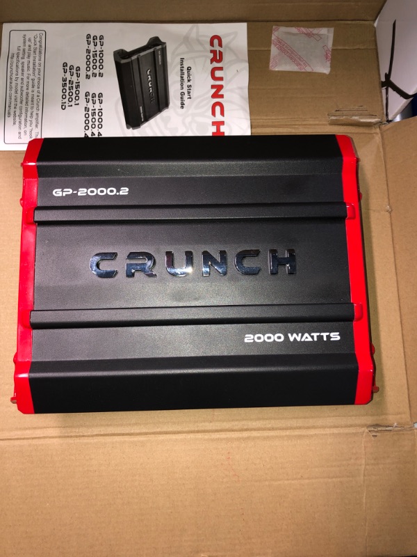 Photo 2 of (READ FULL POST) Crunch Ground Pounder GP-2000.2 2000 Watt 2 Channel Amplifier
