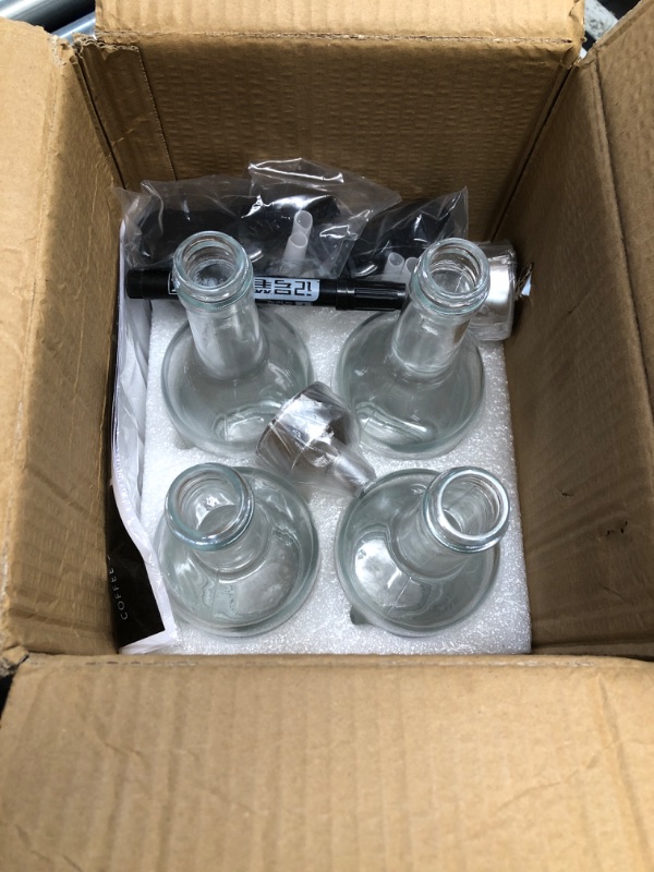 Photo 3 of ***USED - LIKELY MISSING PARTS - UNABLE TO VERIFY FUNCTIONALITY***
MSTCMZP 25.4 oz 750 ml Coffee Syrup Dispenser Set - 4 for Coffee Bar Coffee Syrup Pump Dispenser With Pump & Lables Glass Syrup Bottle Included -Coffee Bar Accessories(4 Black)