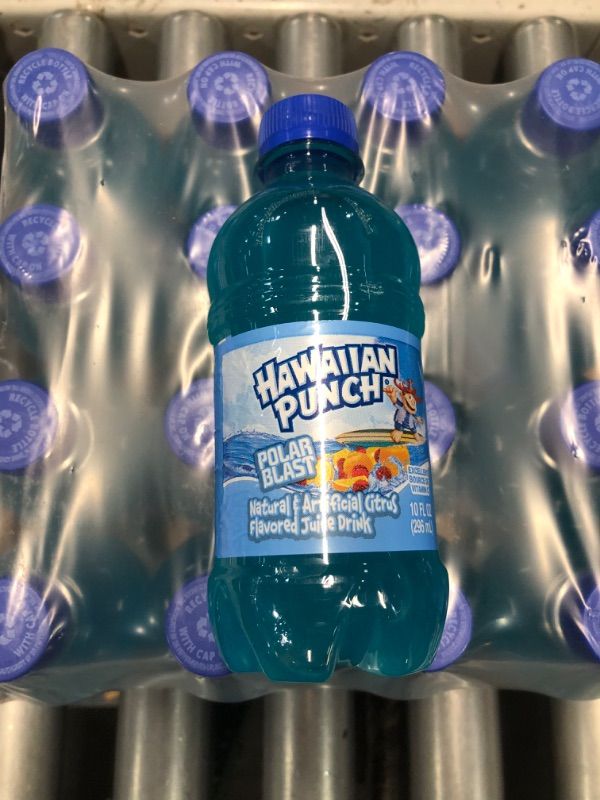 Photo 1 of ***NON REFUNDABLE*** Hawaiian Punch Polar Blast Fruit Juice Drink, 10 Fl Oz Bottles, 24 Count (4 Packs Of 6), Ready-to-drink, On-the-go, Caffeine-free, Carbonation-free, Gluten-free, Excellent Source Of Vitamin C Polar Blast 10 Fl Oz (Pack of 24)