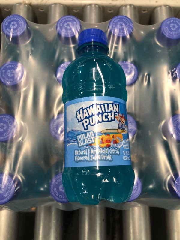 Photo 4 of ***NON REFUNDABLE*** Hawaiian Punch Polar Blast Fruit Juice Drink, 10 Fl Oz Bottles, 24 Count (4 Packs Of 6), Ready-to-drink, On-the-go, Caffeine-free, Carbonation-free, Gluten-free, Excellent Source Of Vitamin C Polar Blast 10 Fl Oz (Pack of 24)