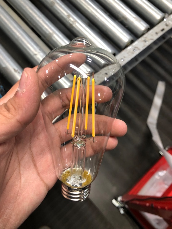 Photo 3 of ***STOCK PHOTO REFERENCE ONLY***4-Pack Vintage 8W LED Edison Bulbs, 100W Equivalent, E26 Base ST64 LED Filament Light Bulbs Warm White 4000K High Brightness 