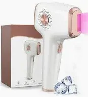 Photo 1 of ***ITEM TESTED FOR POWER, UNABLE TO TEST FURTHER*** Laser Hair Removal with Ice Cooling Care Function for Women Permanent,999,999 Flashes Painless IPL Hair Remover, Hair Removal Device for Armpits Legs Arms Bikini Line (1-White)
