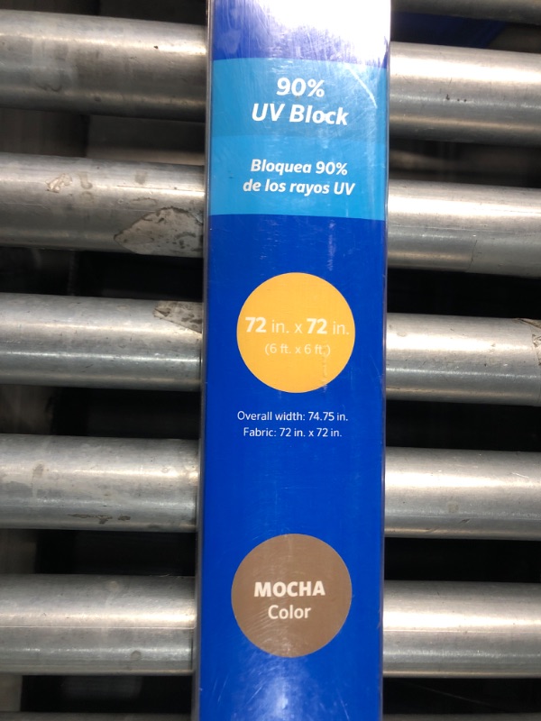 Photo 3 of **MISSING HARDWARE**
Coolaroo Exterior Roller Shade, Cordless Roller Shade with 90% UV Protection, No Valance, (6' W X 6' L), Mocha