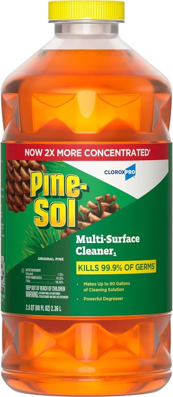 Photo 1 of ***NON REFUNDABLE*** Pine-Sol Multi-Surface Cleaner, CloroxPro, 2x Concentrated Formula, All-Purpose Cleaner, Original Pine, 80 Fl Oz
