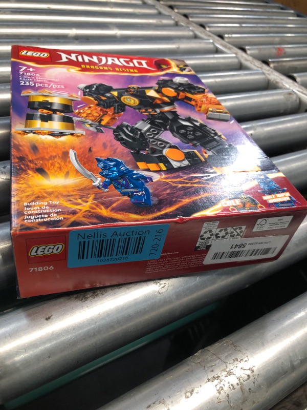 Photo 1 of ***FACTORY SEALED***
LEGO NINJAGO Cole’s Elemental Earth Mech Mini Ninja Toy, Customizable Action Figure Toy with Cole and Wolf Warrior 