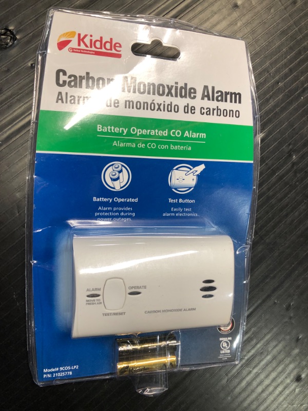 Photo 2 of ***FACTORY SEALED***Kidde Carbon Monoxide Detector, Battery Powered with LED Lights, CO Alarm