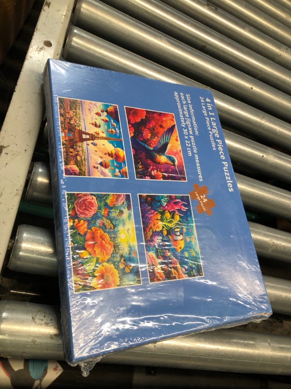 Photo 1 of ***FACTORY SEALED***
4 Pack 24 Large Piece Puzzles for Seniors, Puzzles Dementia Alzheimers Jigsaw Puzzles for Seniors Fish Tower 
