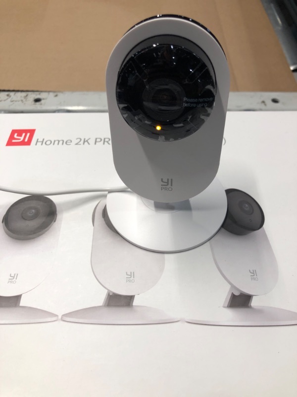 Photo 2 of ***ITEM TESTED FOR POWER, UNABLE TO TEST FURTHER***YI Pro 2K 4PC Home Security Camera, 2.4Ghz Indoor IP Camera with Person, Vehicle, Animal Detection, Phone App for Baby, Pet, Dog Monitoring, Works with Alexa and Google Assistant