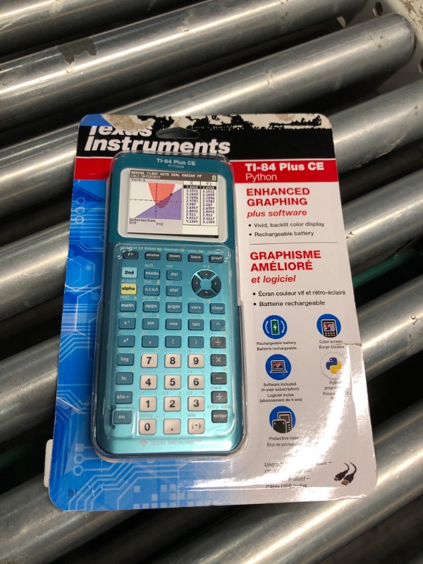 Photo 2 of ***FACTORY SEALED***Texas Instruments TI-84 Plus CE Color Graphing Calculator, Teal (Metallic)