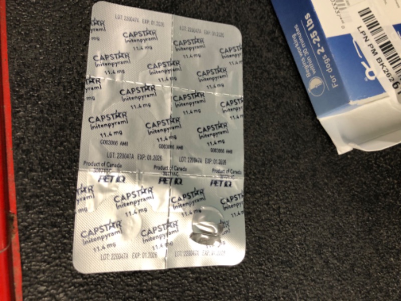 Photo 5 of ***NON REFUNDABLE*** EXP 01/2026
Capstar(nitenpyram) Fast-Acting Oral Flea Treatment for Dogs 2-25 lbs, Vet-Recommended Medication Tablets 6 Doses