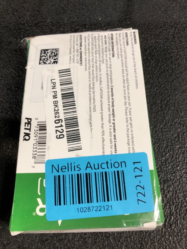 Photo 4 of ***NON REFUNDABLE*** EXP 01/2027
CAPSTAR (Nitenpyram) Fast-Acting Oral Flea Treatment for Large Dogs (over 25 Lbs) 6 Tablets 57 Mg