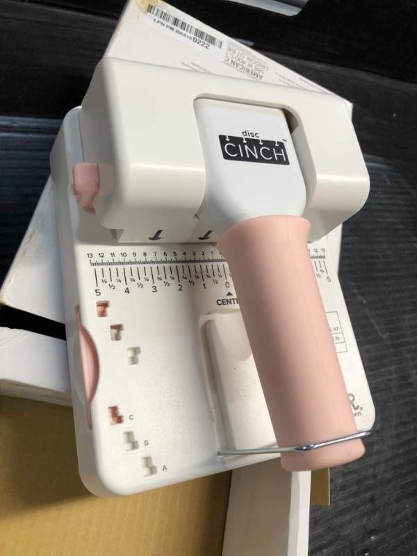 Photo 2 of (READ FULL POST) We R Memory Keepers Mini Cinch Bookbinding Machine, White, Mini Tool, Easy to Use Design with Ruler