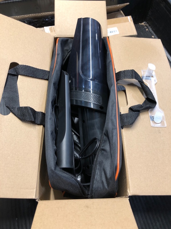 Photo 2 of ***USED - LIKELY MISSING PARTS - UNABLE TO VERIFY FUNCTIONALITY***
Car Vacuum, Portable Car Vacuum Cleaner with 7000PA Suction, DC 12V High Power 16.4Ft Cord Wired Vacuum Cleaner for Car, LED Light, Lightweight, 0.33L Capacity, Storage Bag