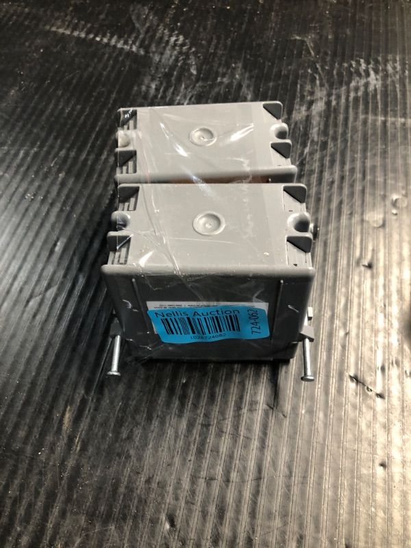 Photo 1 of **BUNDLE**(2 qty) 20 cu. in. 1 Gang PVC New Work Standard Switch & Outlet Wall Electrical Box Gray