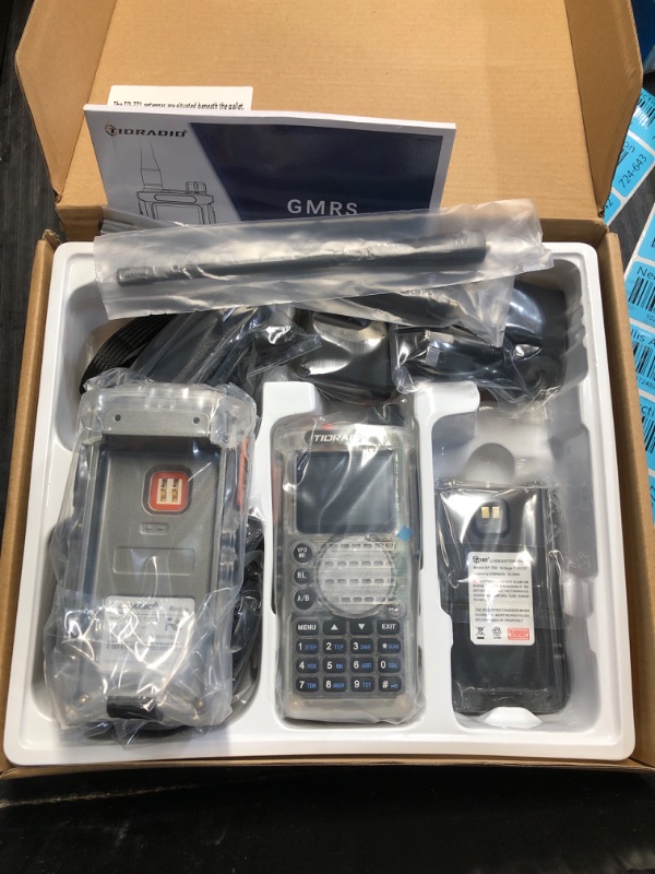 Photo 3 of (2nd Gen) TIDRADIO H8 GMRS Handheld Radio with Bluetooth Programming Repeater Capable Dual Band Long Range Two Way Radios with 4PCS Batteries 771 Long Antenna & Earpiece- Crystal, 2Pack Full Kit