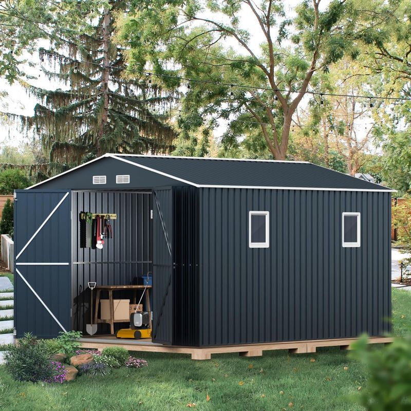 Photo 1 of ***STOCK PHOTO FOR REFERENCE*** 10X12X7.5 FT Outdoor Steel Storage Shed 