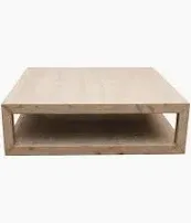 Photo 1 of **SEE NOTES** Peking Grand Framed Square Coffee Table Weathered White Wash
