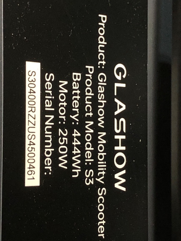 Photo 3 of ***MISSING THE KEYS**  Glashow Foldable Mobility Scooter - Electric Scooter with Seat for Adults - Wheelchair Alternative - 25 Miles on 1 Charge, Enhanced Safety, Lightweight for Travel, LED, Basket, Charger Included