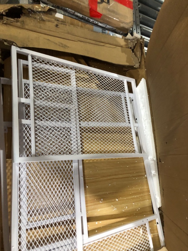 Photo 2 of ***USED - DAMAGED - MISSING PARTS - SEE PICTURES - UNABLE TO VERIFY FUNCTIONALITY***
YITAHOME Corner Dog Crate Furniture with Cushion, 43.7" Dog Kennel Furniture with Metal Mesh, Wooden Dog Kennel for Small Medium Dogs, Walnut Color