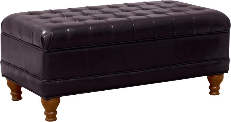 Photo 1 of 
SONGMICS 43 Inches Folding Storage Ottoman Bench, Storage Chest, Footrest, Coffee Table, Padded Seat, Faux Leather, Holds up to 660