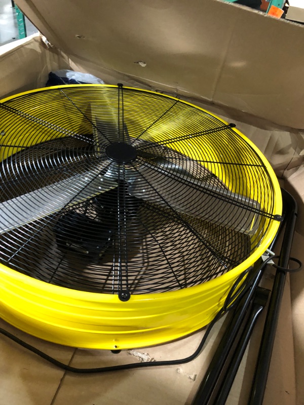 Photo 2 of **MISSING MOUNTING TUBES**
Uthfy 14000 CFM Heavy Duty Industrial Drum Fan, 30 Inch 550W High Velocity Floor Fan with 3 Speeds, 360° Tilt Metal Garage Fan for Warehouse, Commercial, Workshop, Factory and Basement